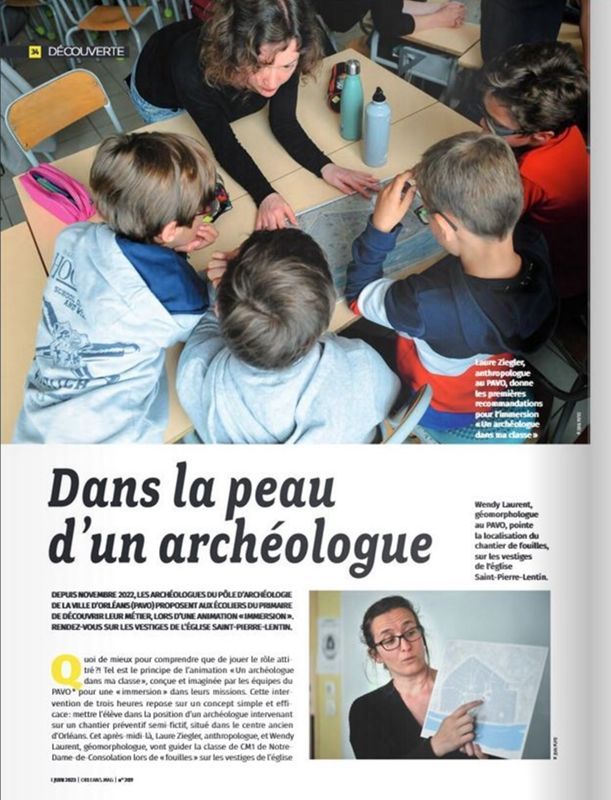 "Dans la peau d'un archéologue", Orléans Mag n°209