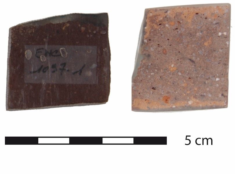 Sucre de l'échantillon ENC 1097-1 (crédits : Service d'Archéologie, 2024)