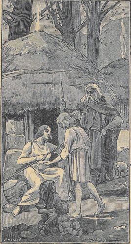 Illustration tirée du premier chapitre Les Gaulois et les Romains, dans Histoire de France, cours élémentaire, 1913, Ernest Lavisse.