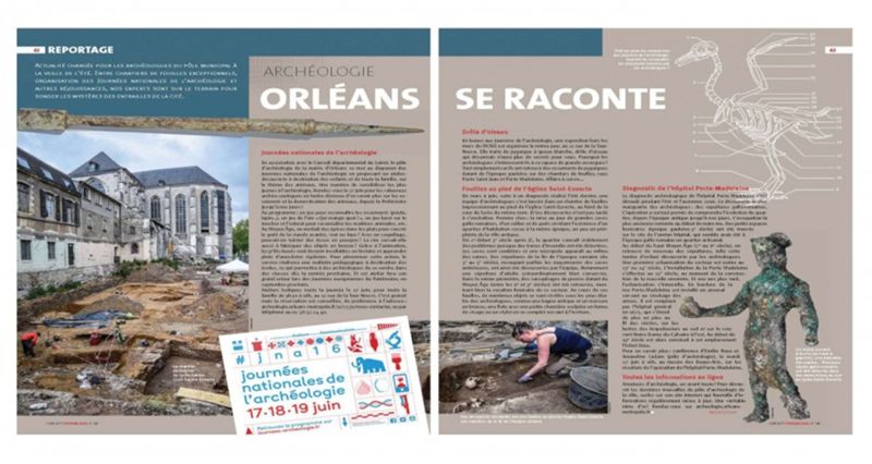Orléans se raconte version archéologie dans l'Orléans Mag n°149