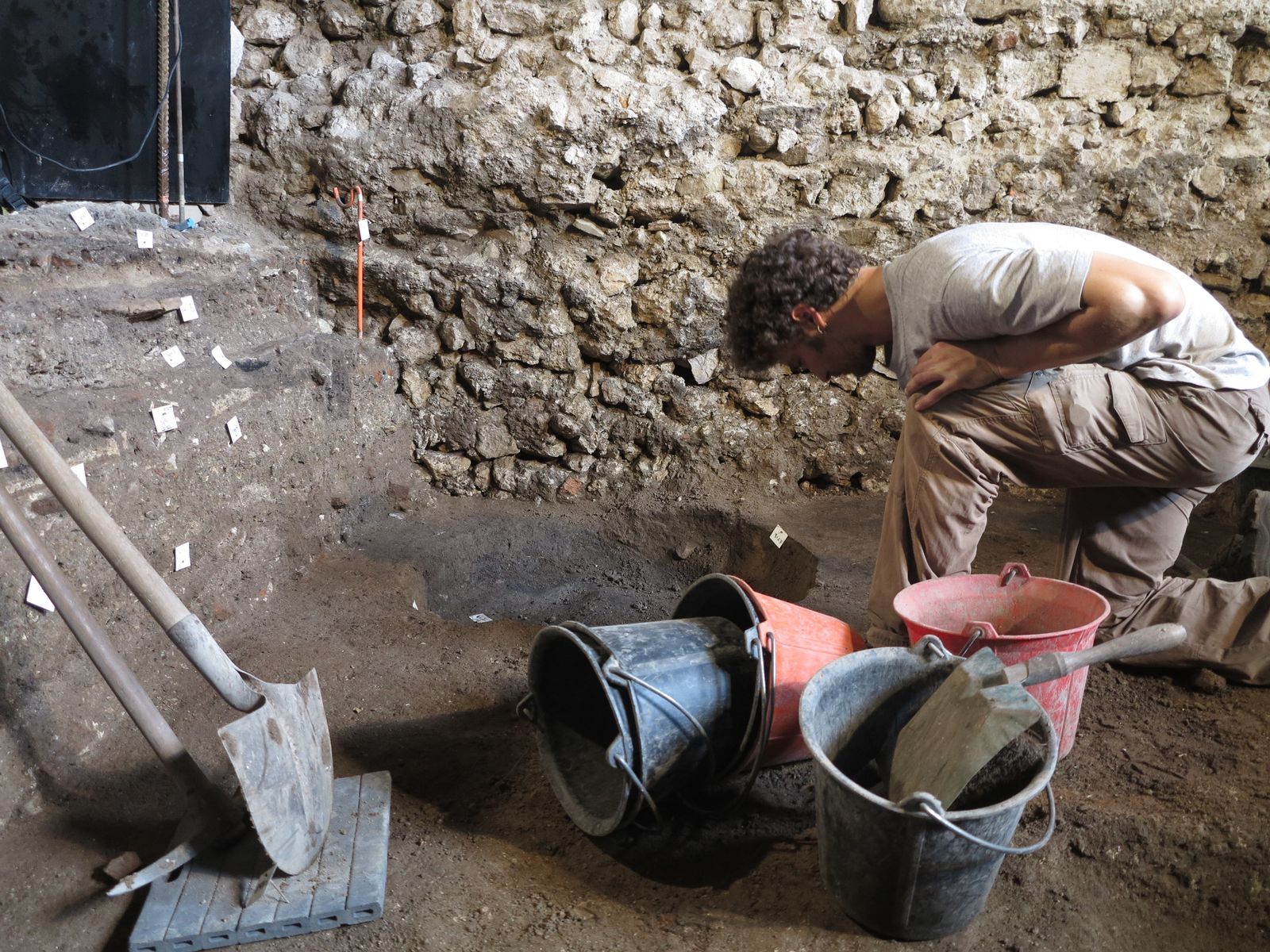 Une fouille archéologique à Orléans