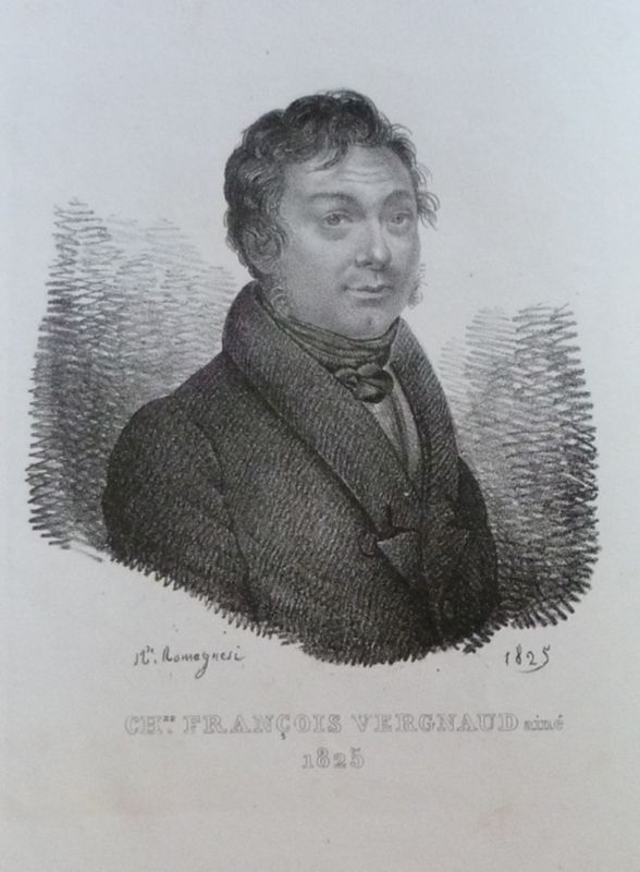 Portrait de Charles François Vergnaud-Romagnesi par Narcisse Romagnési (1825) . Collection particulière