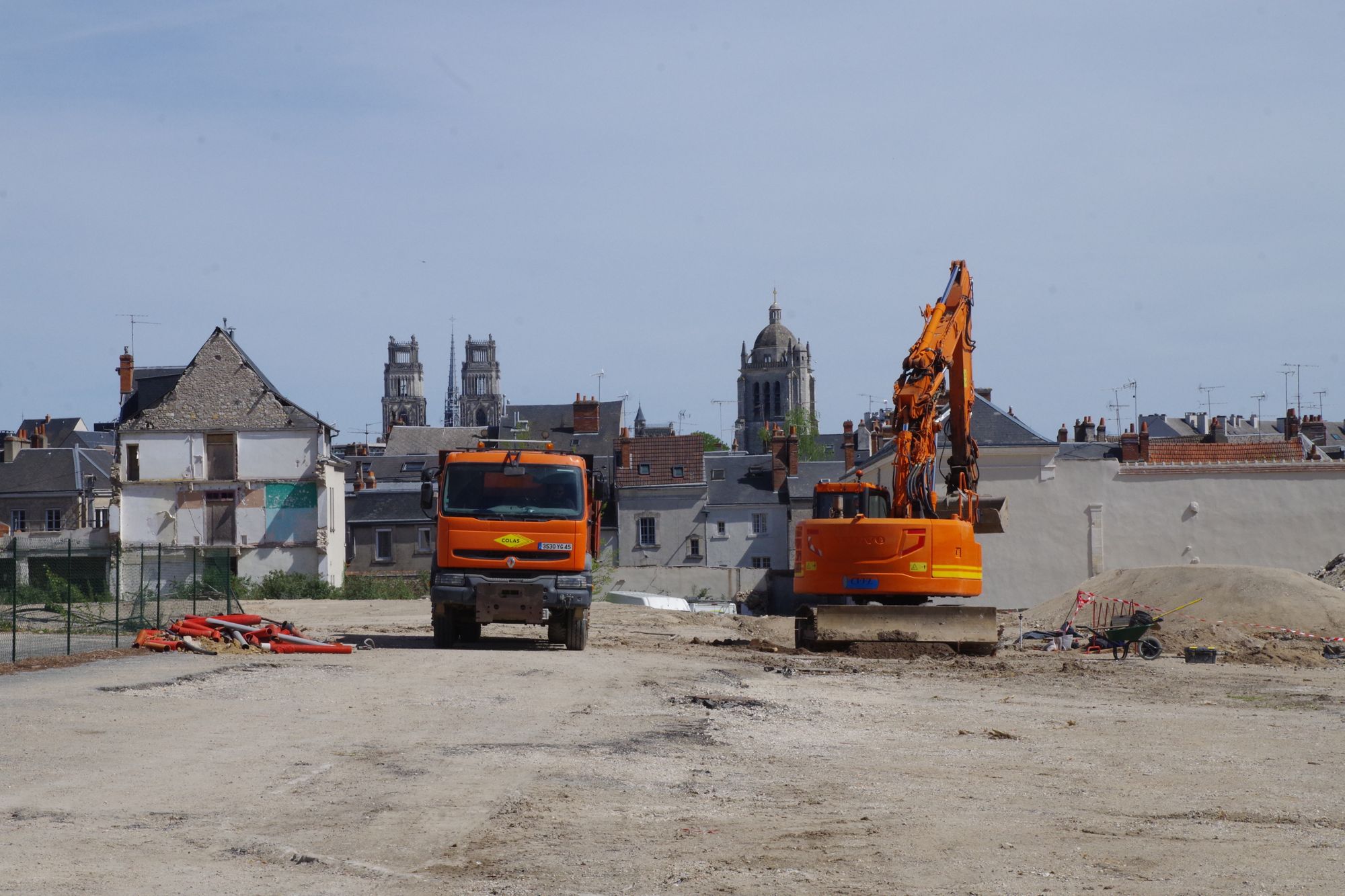 Vue générale du chantier (crédits : Service d'archéologie, 2022)