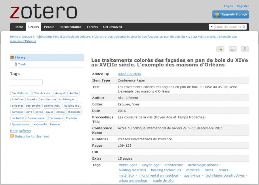Publications scientifiques