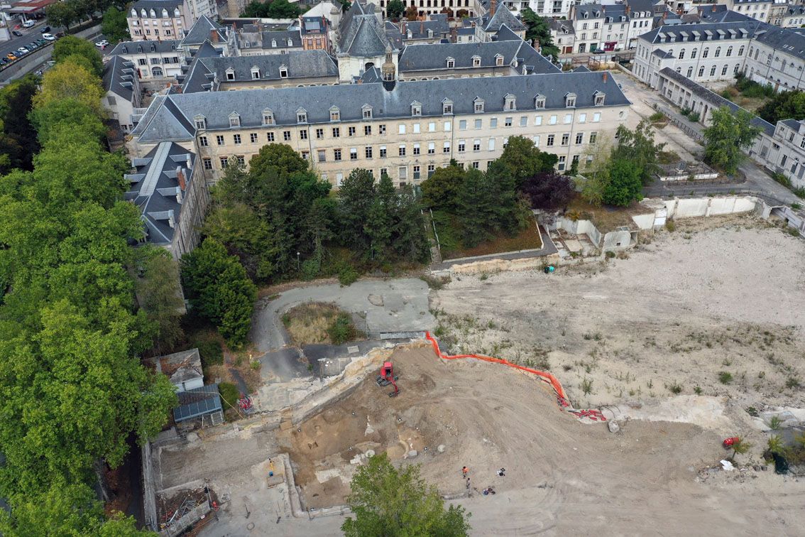 L'hôpital Porte-Madeleine vu du ciel