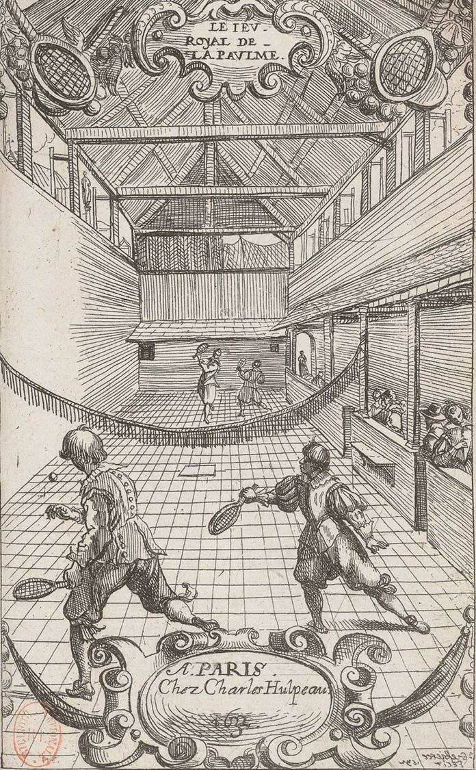 Hulpeau (Charles), Le Jeu royal de la Paume, Paris, 1632, Frontispice